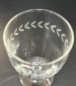 20 VTG Laurel Wreath Cut Crystal Glasses 7 Cordial/Wine, 7 Dessert, 6 Goblet