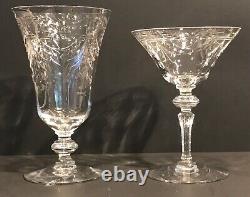 20pcs, SENECA, Vintage Cut Crystal Glass Dinning Glasses