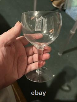 21 Club Nyc Vintage Rare Set Of (4) Crystal Wine Glasses Circa 1950