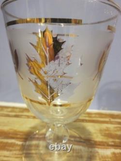 21 Libbey Golden Foliage Glasses Pilsner, Cordial, Shaker, Shot Glass, Wine