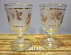 21 Libbey Golden Foliage Glasses Pilsner, Cordial, Shaker, Shot Glass, Wine