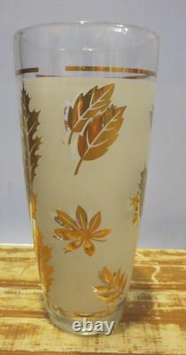 21 Libbey Golden Foliage Glasses Pilsner, Cordial, Shaker, Shot Glass, Wine