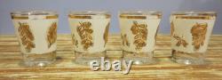 21 Libbey Golden Foliage Glasses Pilsner, Cordial, Shaker, Shot Glass, Wine