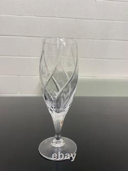 21 Piece Vintage Etched Crystal Wine, Champagne & Water glasses floral