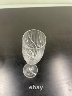 21 Piece Vintage Etched Crystal Wine, Champagne & Water glasses floral