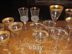 23 Vintage Tiffin Franciscan GOLD MintonOptic Water/WINE GOBLETS/Glass/GLASSES