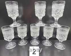 24 Pc Anchor Hocking Wexford Goblets Claret Wine Glasses Set Vintage Clear Lot