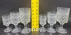 24 Pc Anchor Hocking Wexford Goblets Claret Wine Glasses Set Vintage Clear Lot