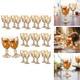 24 Pcs Vintage Wine Glasses 10 Ounce Amber Embossed Stemmed Glassware