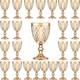 24 Pcs Vintage Wine Glasses, 10 Ounce Colored Glass Water Goblets, Unique