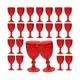 24 Pcs Vintage Wine Glasses, 10 Ounce Colored Glass Water Goblets, Unique Emb