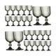 24 Pcs Vintage Wine Glasses, 11 Ounces Colored Glass Water Goblets, Unique Em