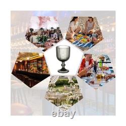 24 Pcs Vintage Wine Glasses, 11 Ounces Colored Glass Water Goblets, Unique Em