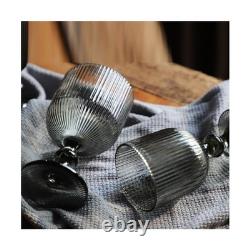 24 Pcs Vintage Wine Glasses, 11 Ounces Colored Glass Water Goblets, Unique Em