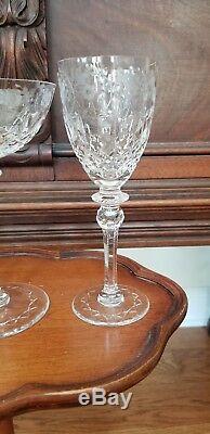 24 Vintage Gallia Crystal Goblets 8 Waters, 8 Wines, 8 Champagnes (Sherbets)