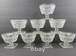25 Pc Imperial Glass Cape Cod Clear Wine Champagne Goblet Sundae Set Vintage Lot