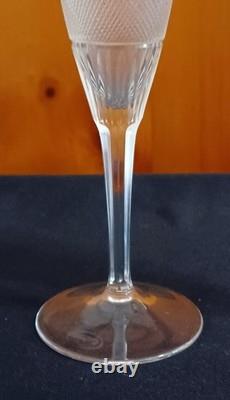 2 Moser Splendid Cut Glass 24K Gold Gilt Wine Lovers Champagne Flutes 7.75