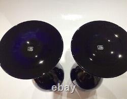 2 RARE Vintage Sommeliers Blue Series Claus Josef Riedel Cobalt Wine Glasses