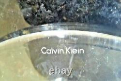 2 Rare Vintage Signed Calvin Klein Bergen 12oz Water Glasses Crystal Very Good