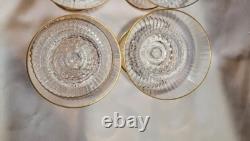 2 Saint Louis Apollo GoldTrim Crystal Champagne Glass France 1982 pairs vintage
