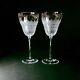 2 (Two) ROSENTHAL MOTIF Crystal 8 OZ Wine Glasses-Signed DISCONTINUED