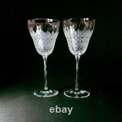 2 (Two) ROSENTHAL MOTIF Crystal 8 OZ Wine Glasses-Signed RETIRED