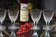 2 Vintage Crystal Cut Wine Glasses, Orrefors, Sweden 1960's, 10 oz Water Goblets