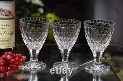 2 Vintage Crystal Cut Wine Glasses, Orrefors, Sweden 1960's, 10 oz Water Goblets