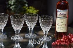 2 Vintage Crystal Cut Wine Glasses, Orrefors, Sweden 1960's, 10 oz Water Goblets
