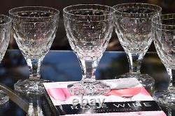 2 Vintage Crystal Cut Wine Glasses, Orrefors, Sweden 1960's, 10 oz Water Goblets