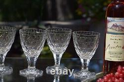 2 Vintage Crystal Cut Wine Glasses, Orrefors, Sweden 1960's, 10 oz Water Goblets