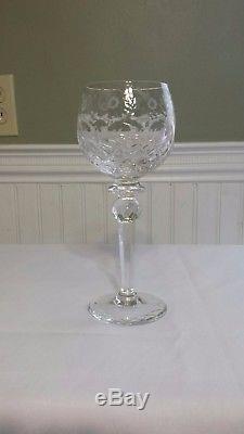 2 Vintage Gallia By Rogaska Crystal Balloon Wine Glass 8 1/2'' X Base