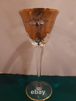 2 Vintage MURANO VENEXIA STEM GLASSES