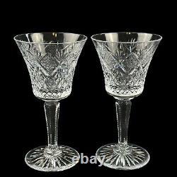 2 Vintage ST LOUIS Wine Glass Mussette Pattern France Excellent Pair 7