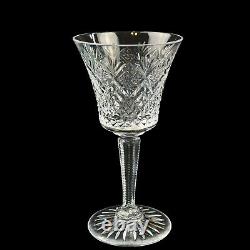 2 Vintage ST LOUIS Wine Glass Mussette Pattern France Excellent Pair 7