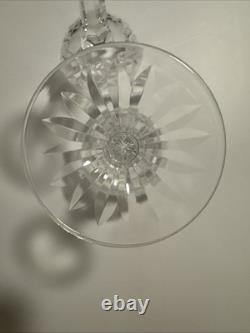 2 Vtg Waterford Crystal Lismore Hock Wine Glasses 8 Oz Vertical Cut 7.5 NR $79