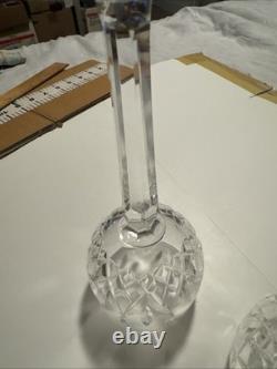 2 Vtg Waterford Crystal Lismore Hock Wine Glasses 8 Oz Vertical Cut 7.5 NR $79