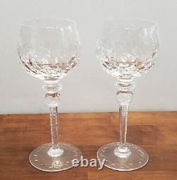 2 crystal ROGASKA GALLIA HOCK WINE Glasses 8 Excellent condition BEAUTIFUL