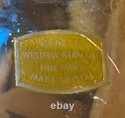 32NIP Vintage Gold Rim West German Crystal Goblets Wine Cocktail Cordial Glasses