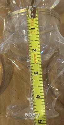 32NIP Vintage Gold Rim West German Crystal Goblets Wine Cocktail Cordial Glasses