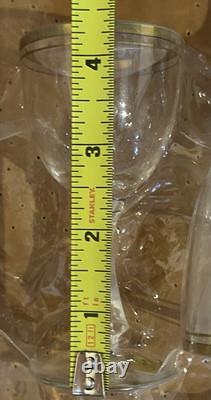 32NIP Vintage Gold Rim West German Crystal Goblets Wine Cocktail Cordial Glasses