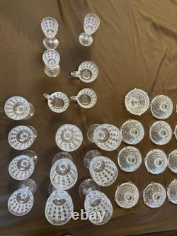 32 Pc Vintage Crystal Stemware & Entertaining Collection Goblets Sherbets Cups