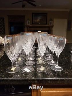 32 vintage JG Durand France Agena wine and champagne glasses