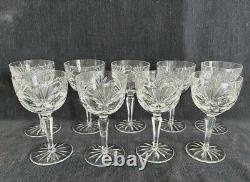 32p Vintage Gorham Rosewood (Older) Crystal Wine Water Champagne Cordial Glasses