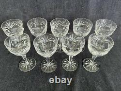 32p Vintage Gorham Rosewood (Older) Crystal Wine Water Champagne Cordial Glasses