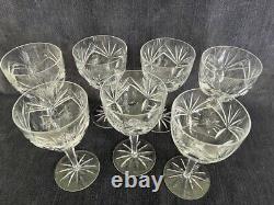 32p Vintage Gorham Rosewood (Older) Crystal Wine Water Champagne Cordial Glasses