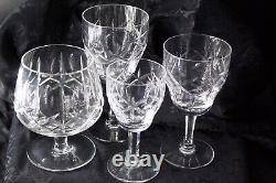 33pcs. Vintage Hand-cut Premium Crystal glasses Cristallierie Lucerne, France