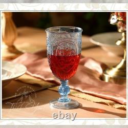 36 Pack Plastic Goblets 10oz Upgrade Vintage Water Goblet Plastic Wine Glasse