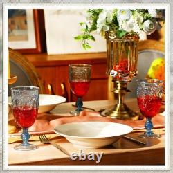 36 Pack Plastic Goblets 10oz Upgrade Vintage Water Goblet Plastic Wine Glasse