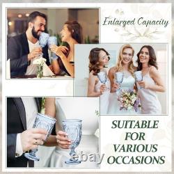 36 Pack Plastic Goblets 10oz Upgrade Vintage Water Goblet Plastic Wine Glasse